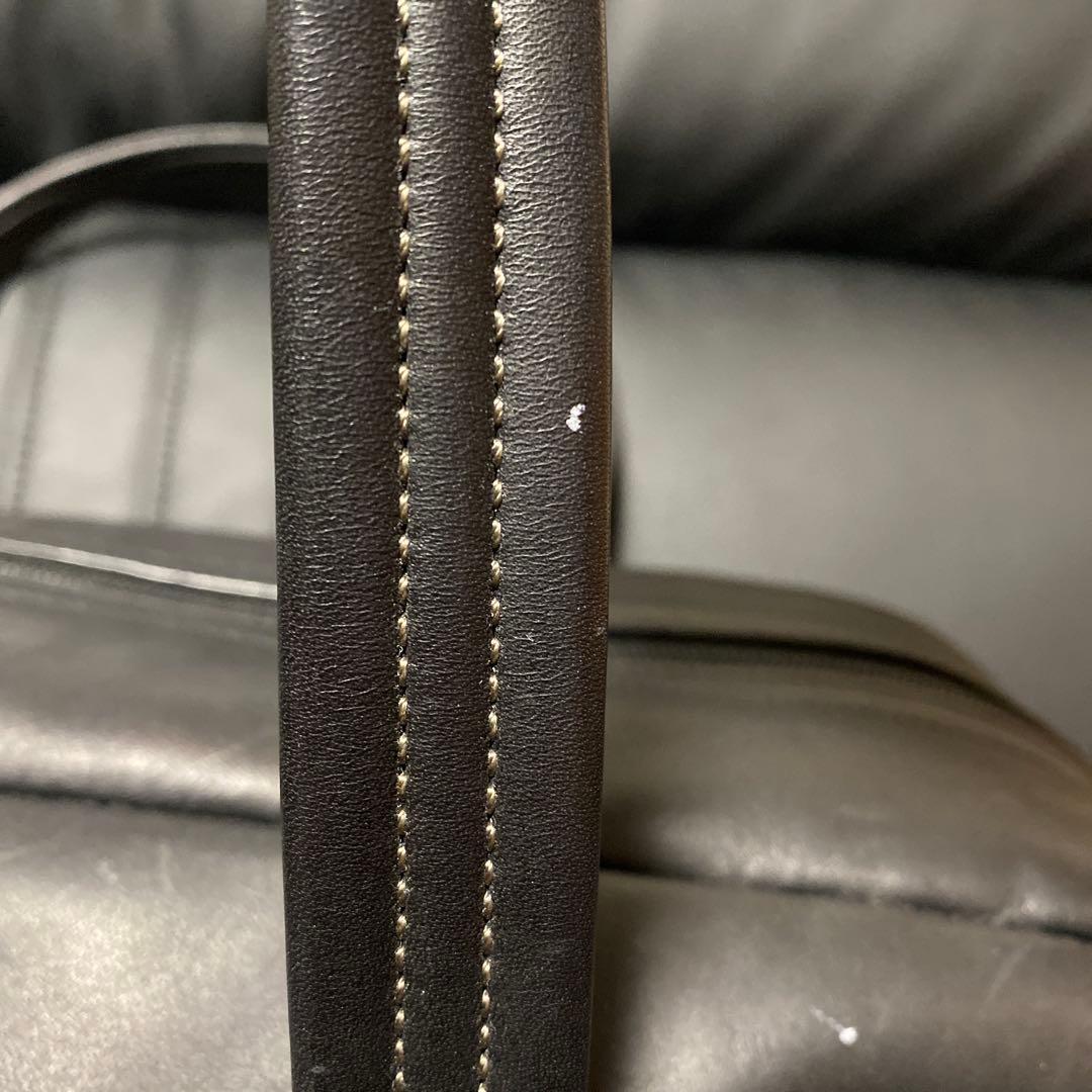 COACHコーチ F70668 オールブラック レザー 2wayボストンバッグ