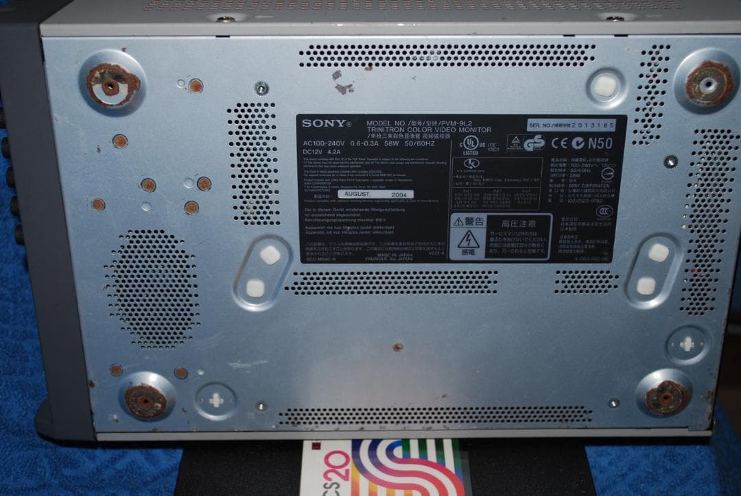 ソニー業務用トリニトロンモニターPVM-9L2中古ジャンク品の出品です。