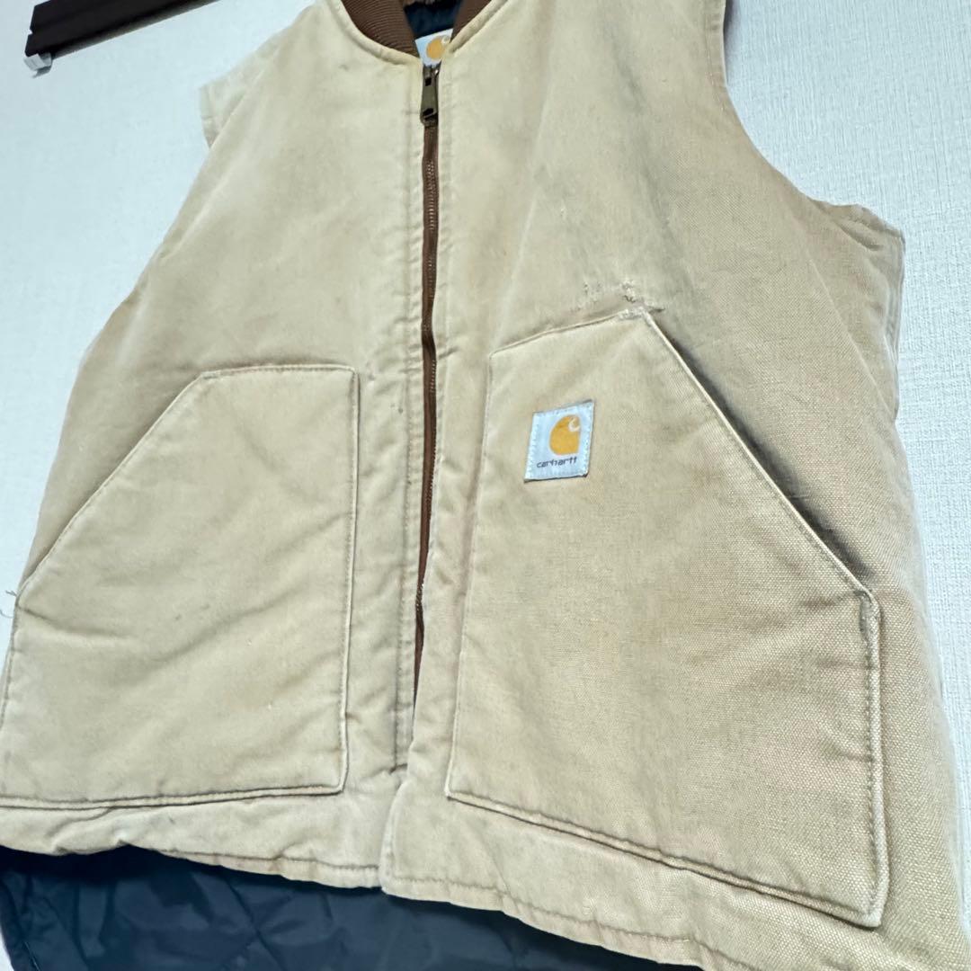 ト*ー様 Carhartt ベスト　ダックベスト　ベージュ