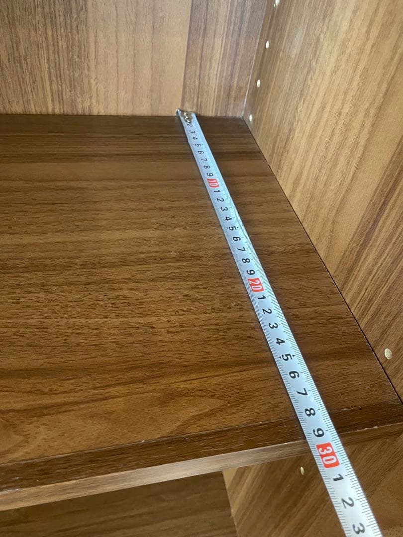 木製キャビネット・サイドボード＊チェッカー・ワッフルガラス扉 可動棚付き