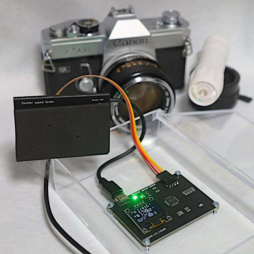 改良版シャッタースピードテスター（35mmフイルムカメラ用／光源ライト付き