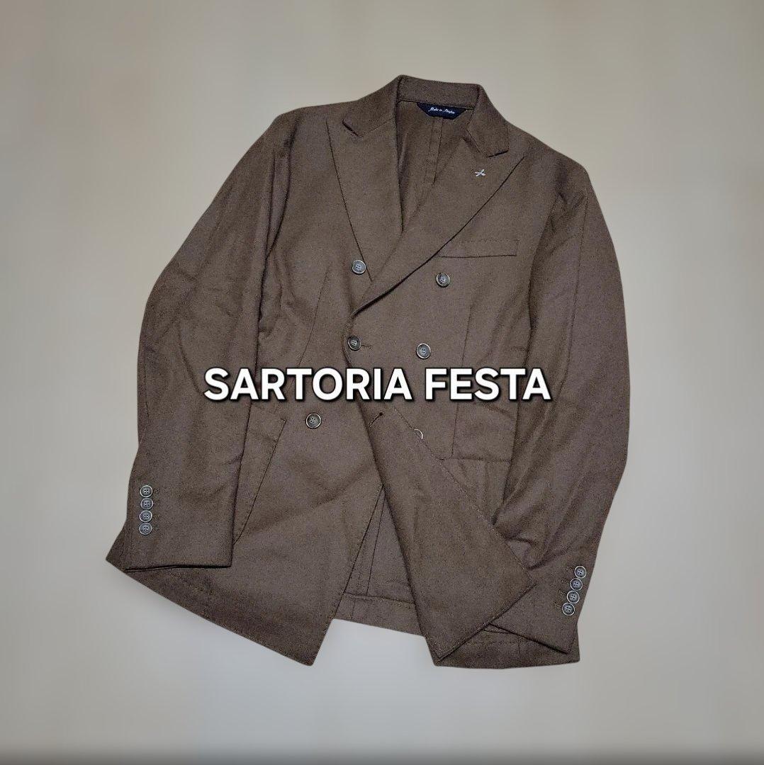 SARTORIA FESTA★PIACENZA フランネルウールダブルジャケット