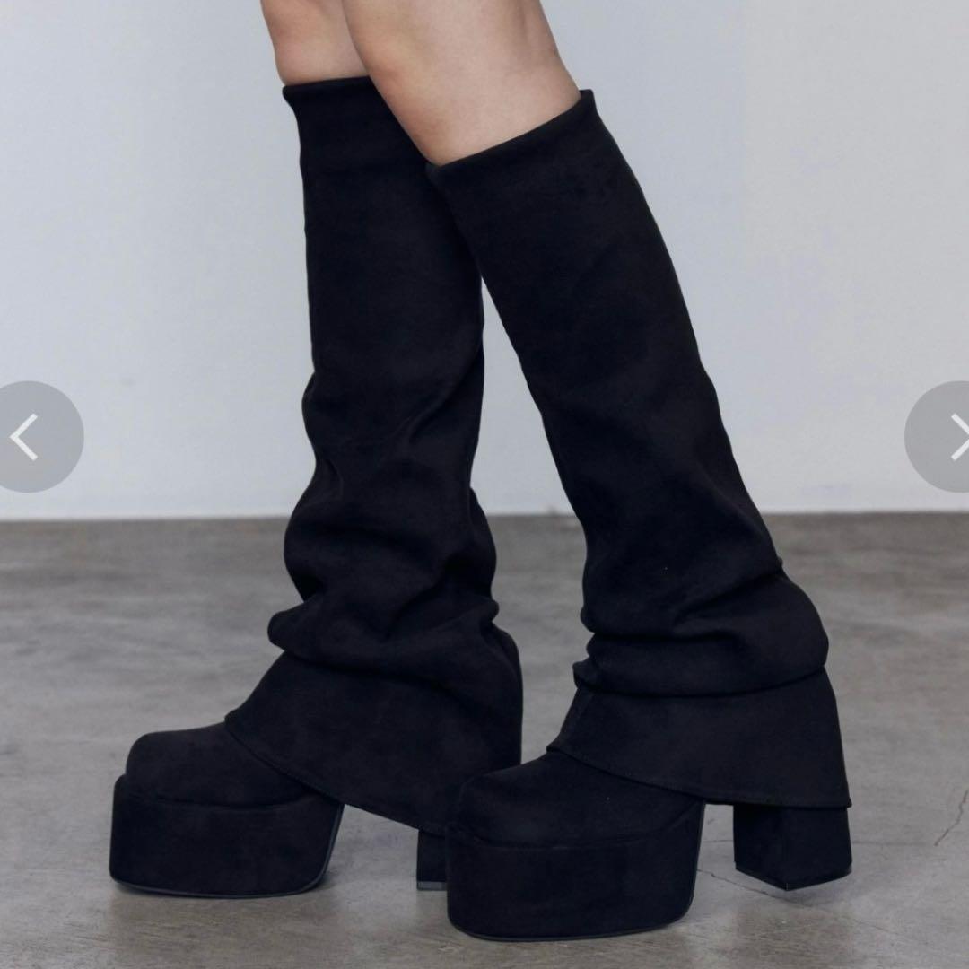 EMODA ルーズフレアカバーフィットブーツ　Lサイズ