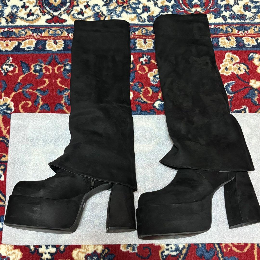 EMODA ルーズフレアカバーフィットブーツ　Lサイズ