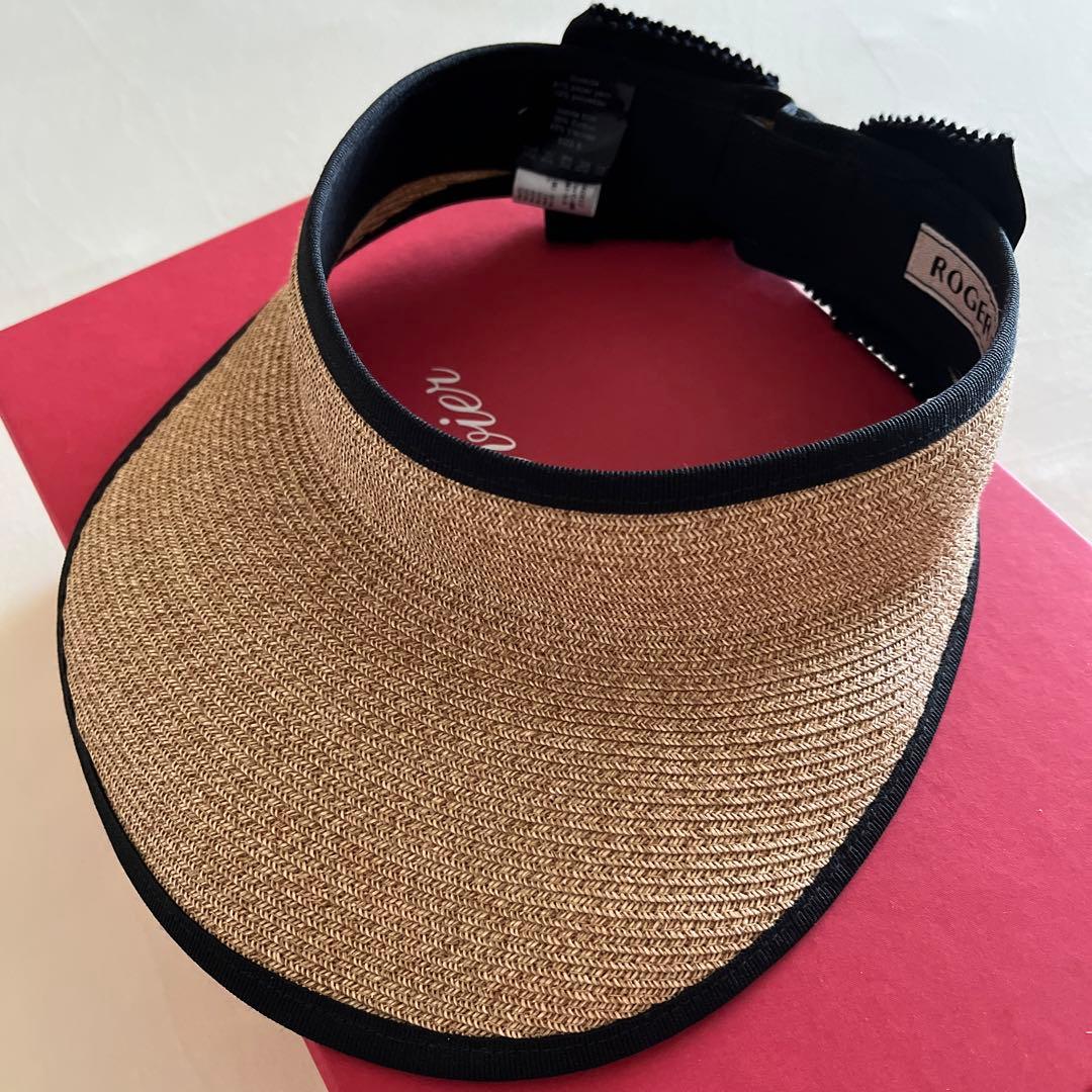 ロジェヴィヴィエ　サンバイザー　ストロー　帽子　キャップ　サンダル