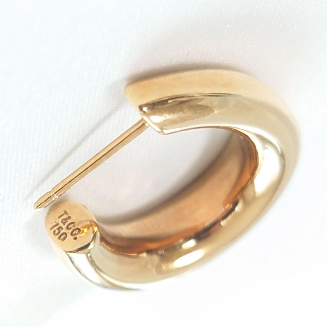 【希少】ティファニー K18 ヴィンテージ フープピアス 片耳用 4890