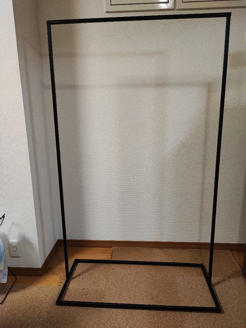 ●kanademono シンプルアイアン ハンガーラック(90cm) 黒