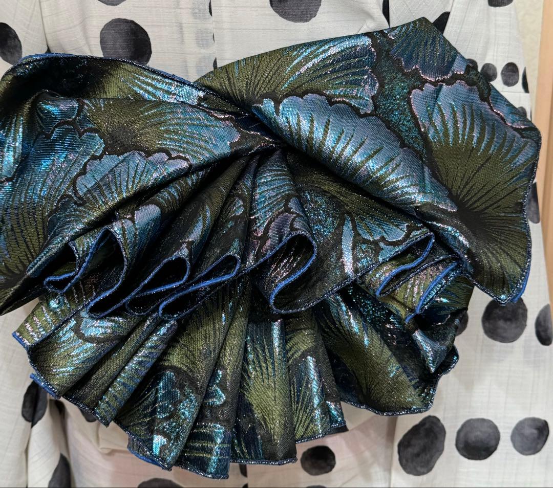 なの　大人兵児帯【ブルーコンパクタ】【夢想花】セット