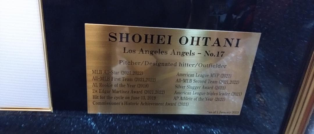 K*Y様 大谷翔平 直筆サイン入りユニフォーム 17