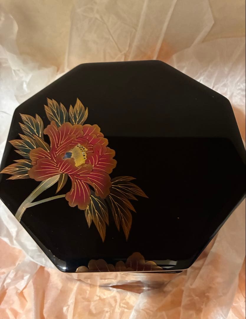 岡*様 未使用　輪島塗　八角重箱　大盆1、客盆5枚セット