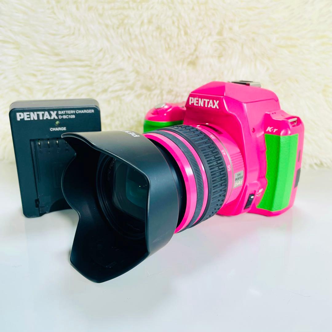 超美品　PENTAX K-r レンズキット　特注カラー　ピンク　グリーン
