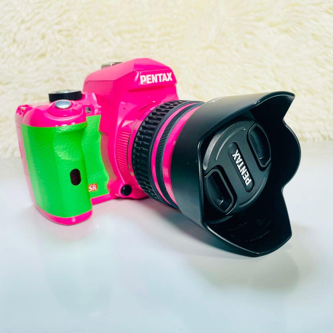 超美品　PENTAX K-r レンズキット　特注カラー　ピンク　グリーン