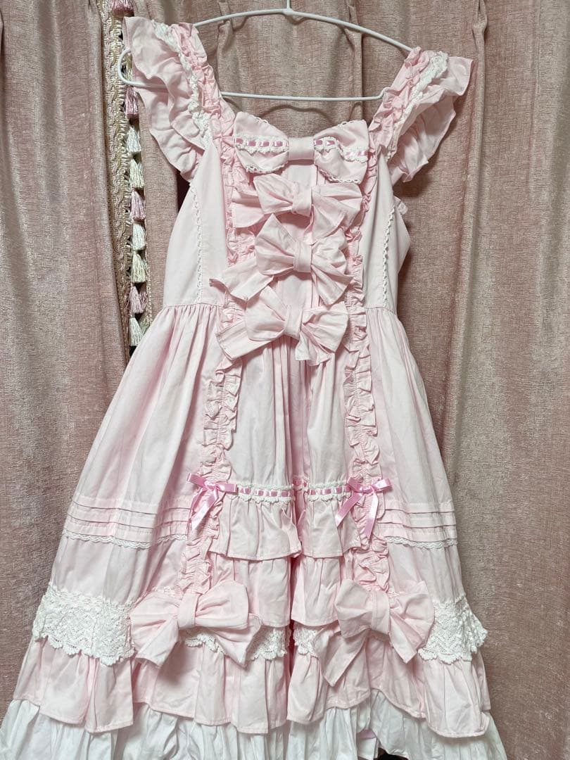 Angelic Pretty Sweetフリルジャンパースカート ピンク