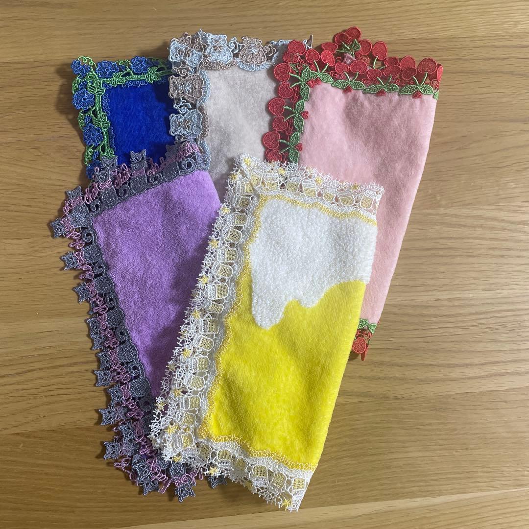 近沢レース店　タオルハンカチ 5枚セット