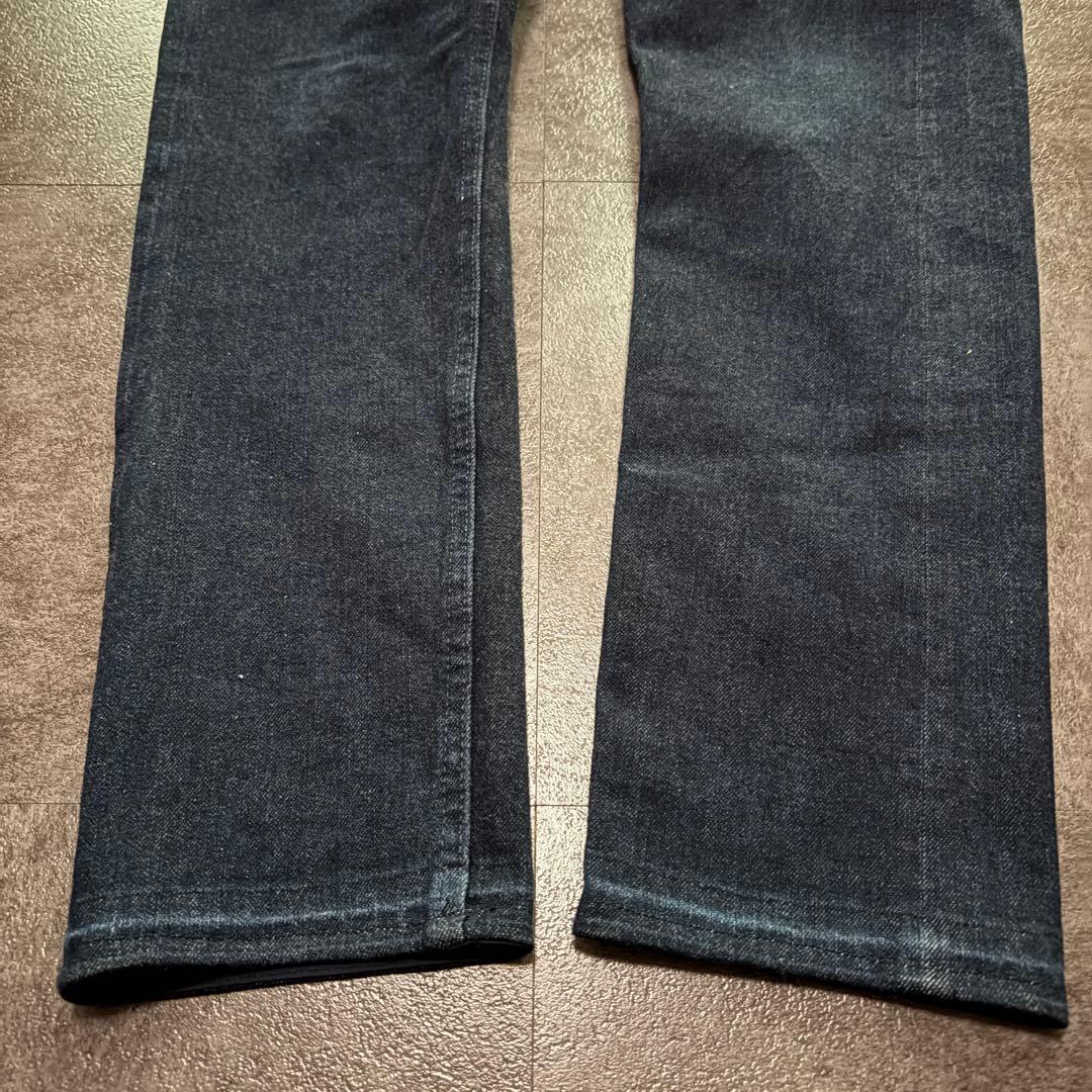 美品 ヤヌーク プレミアム NEIL スリムテーパード デニム 赤耳 ストレッチ