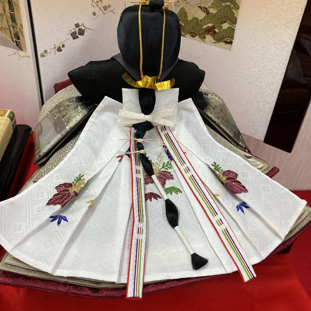 E14ひな人形　訳あり特価　お洒落な黒地の衣装 小十番親王のみ　親王飾り