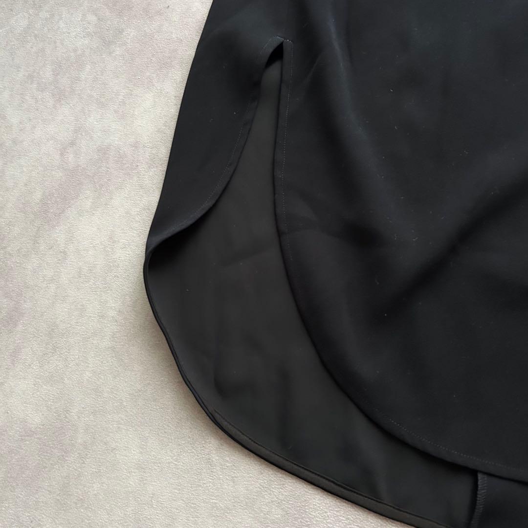 エンフォルド ダブルサテンロングチュニック ダークネイビー 36 2020AW