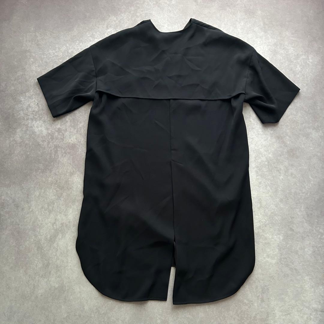 エンフォルド ダブルサテンロングチュニック ダークネイビー 36 2020AW