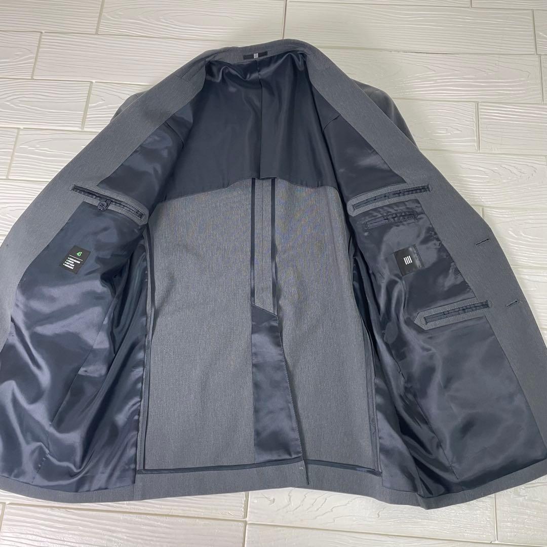 スーツセレクト　メンズ　4S スーツ　セットアップ　グレー　AB7 パンツ2本