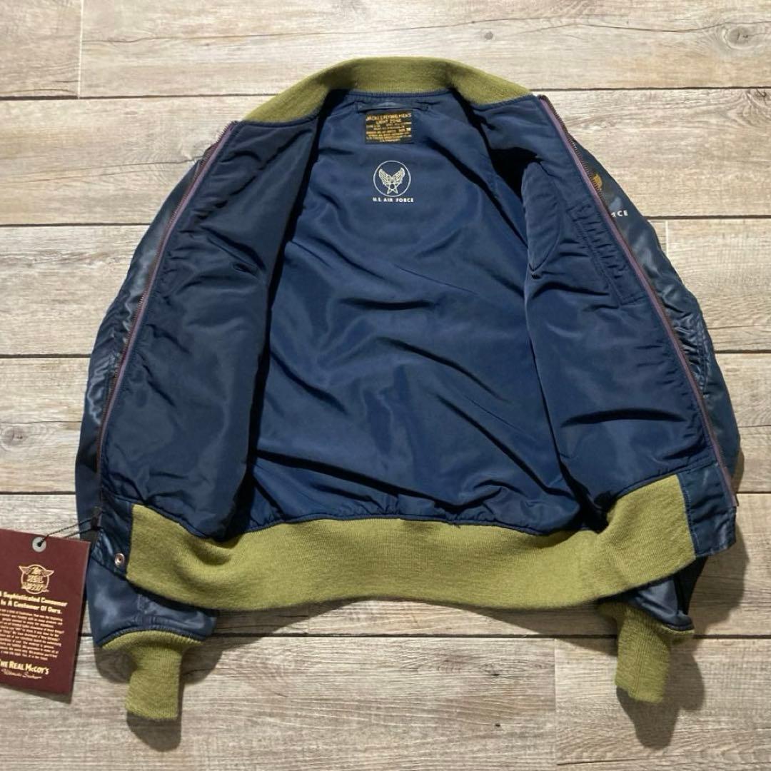 00'未使用 旧REAL McCOYS L-2AフライトJKT AFブルー38