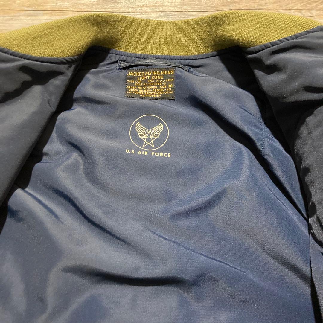 00'未使用 旧REAL McCOYS L-2AフライトJKT AFブルー38