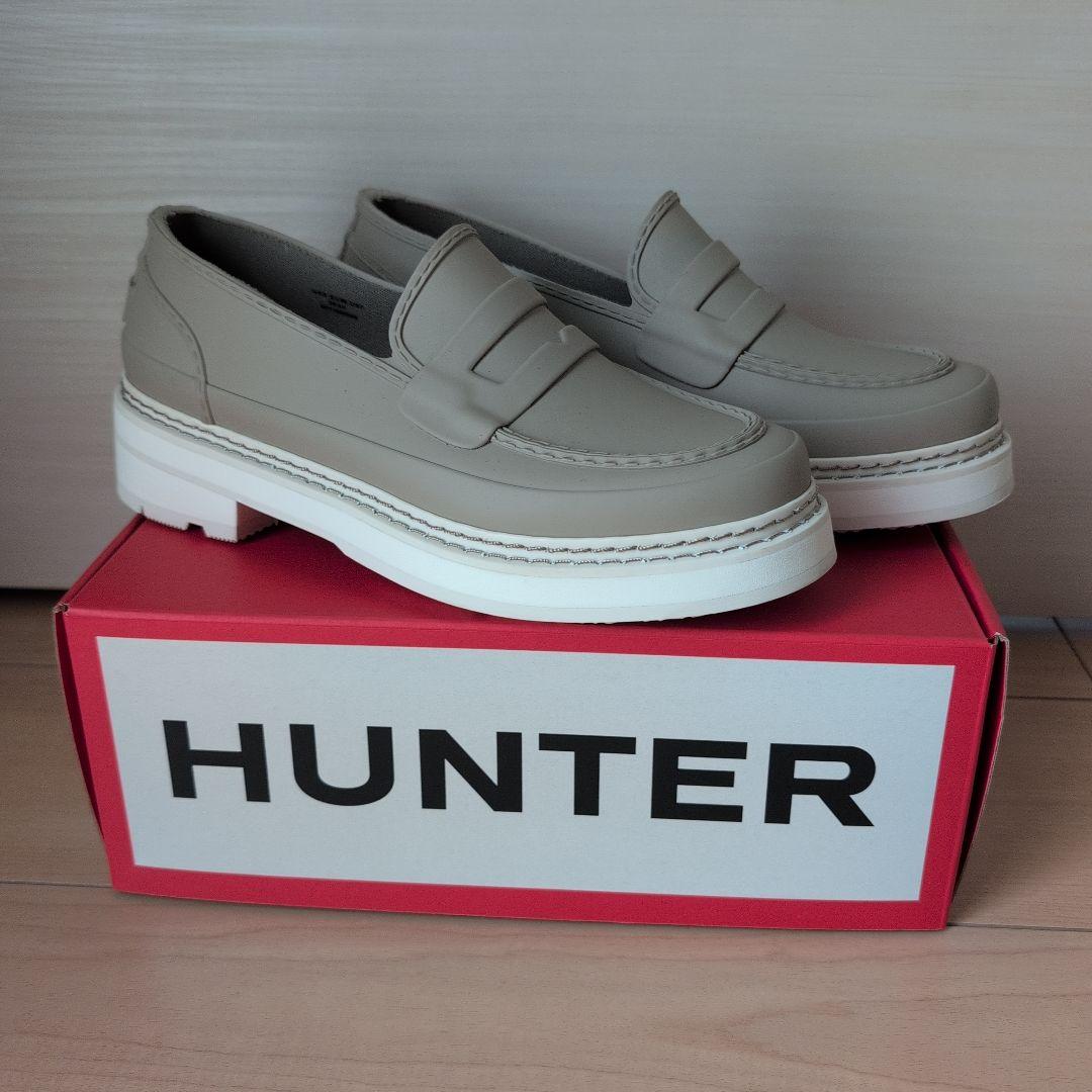 新品　HUNTER 　ハンター リファインドステッチペニーローファー