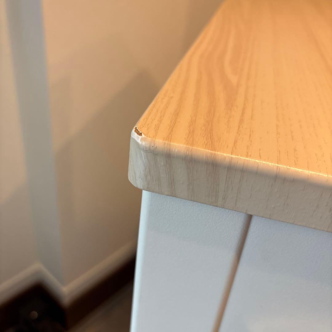 ホワイト 6段チェスト プラスチック製