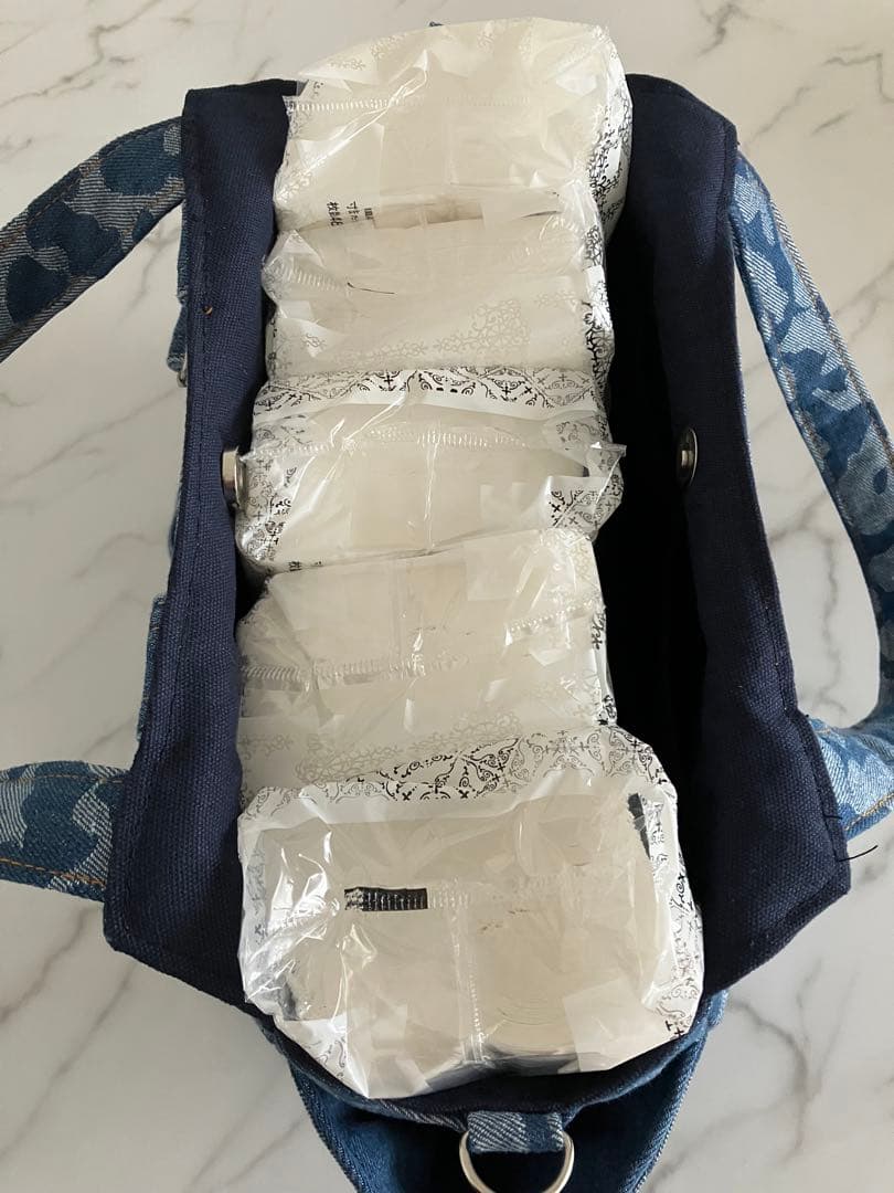 943Hiroko Higa 大きめヒョウ柄デニムリメイクバック