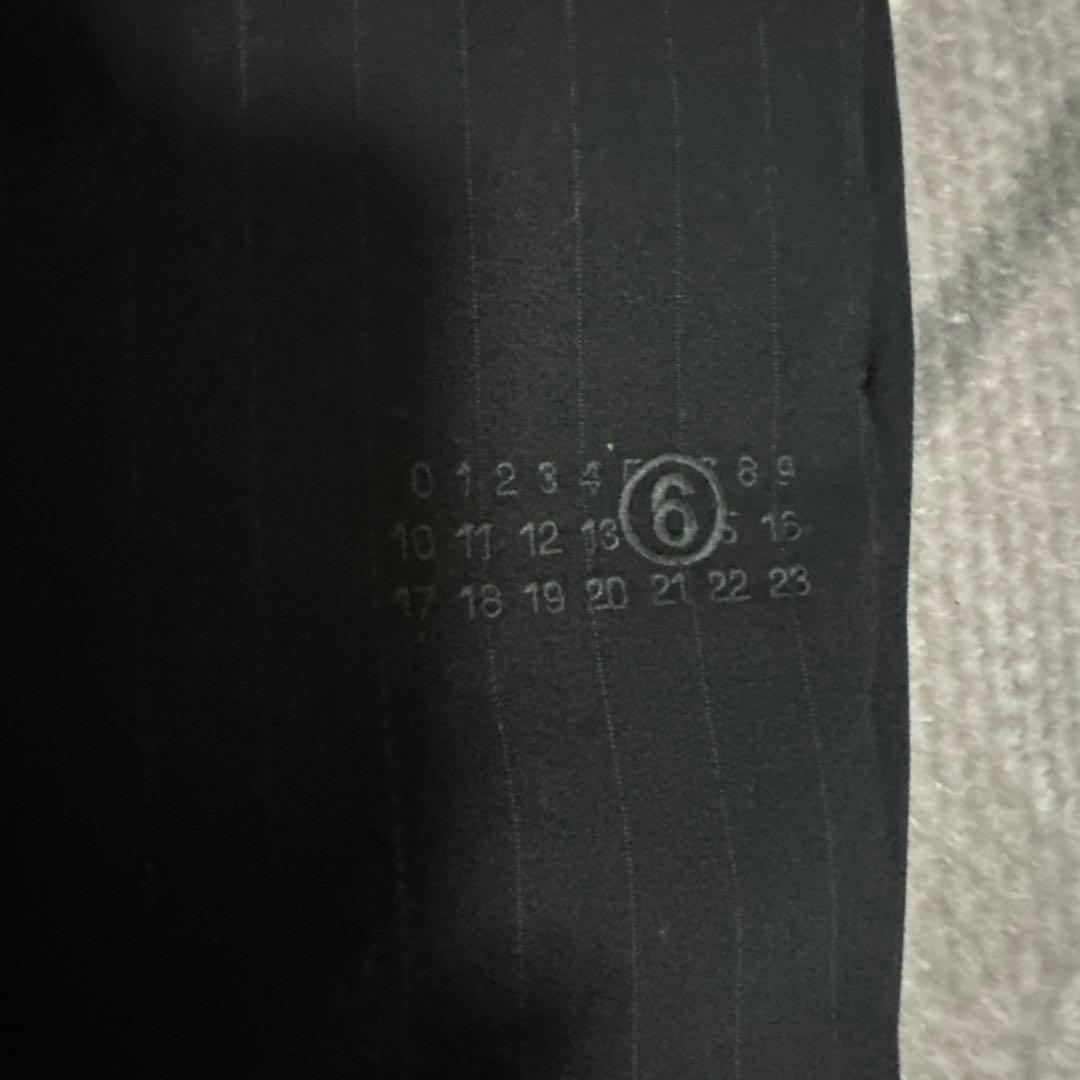 MM6メゾンマルジェラ黒 ストライプ ワイドパンツ