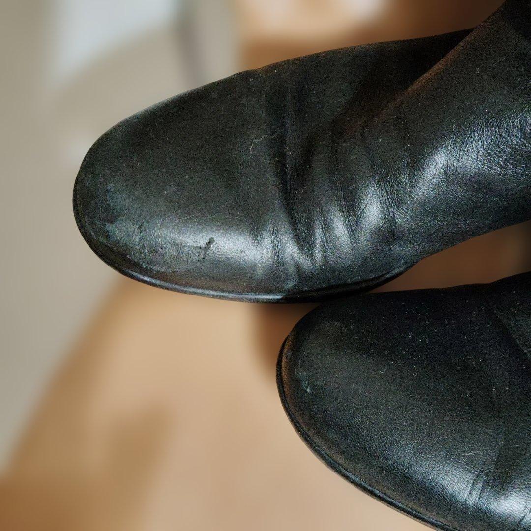 PRADAスポーツレザーブーツ　黒39