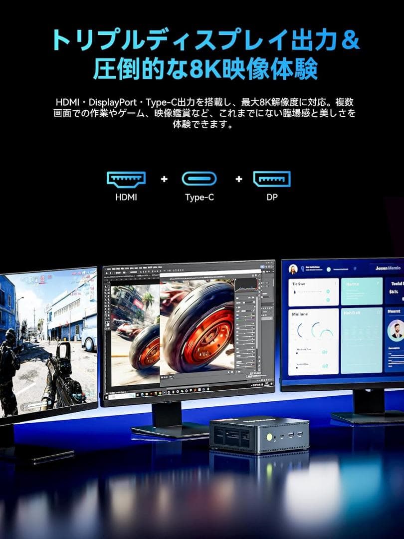 GMKtec M5 Ultra ミニPC 16GB RAM+512GB SSD