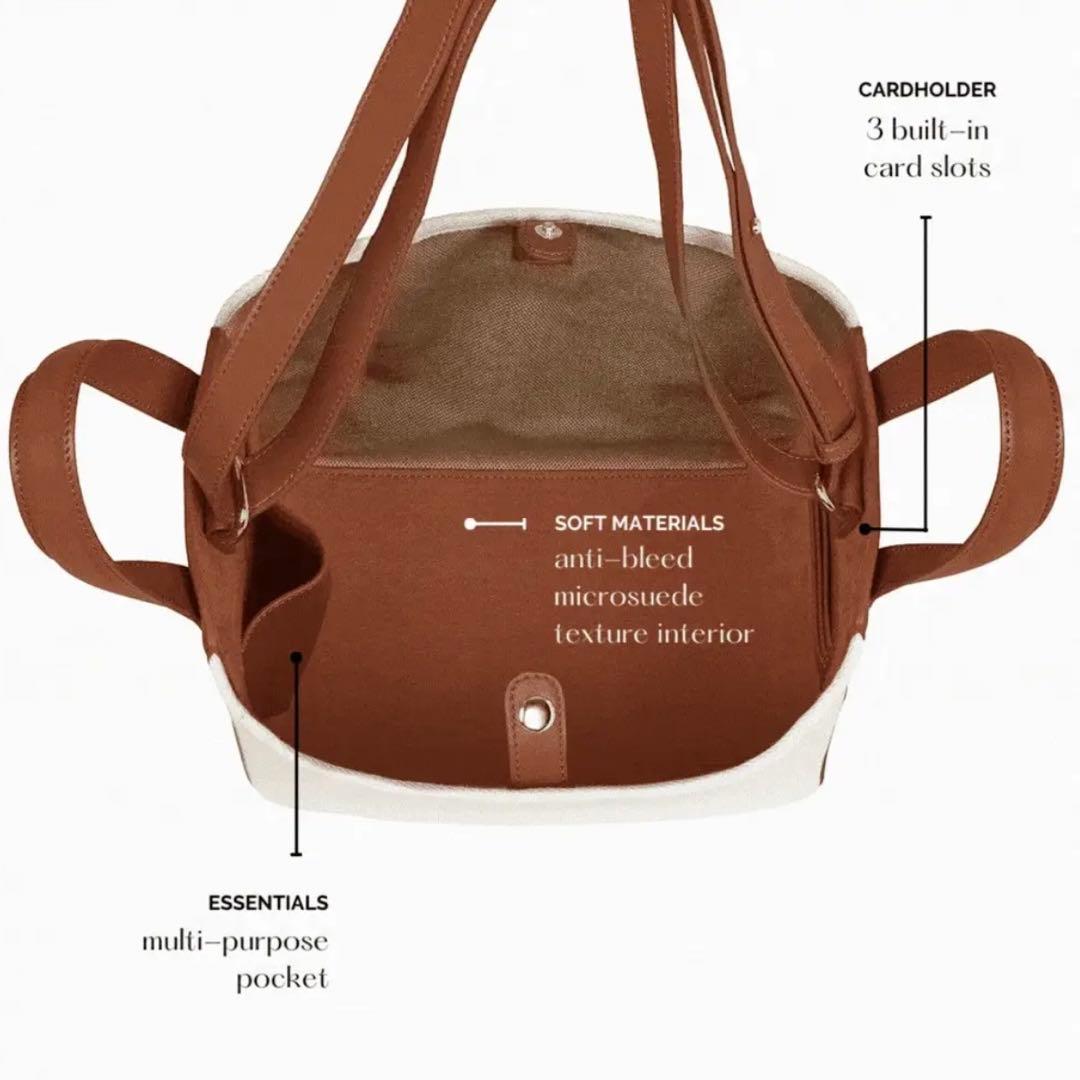 XNIHILO ハンドバッグ ショルダーバッグ コットンキャンバス ナッパレザー