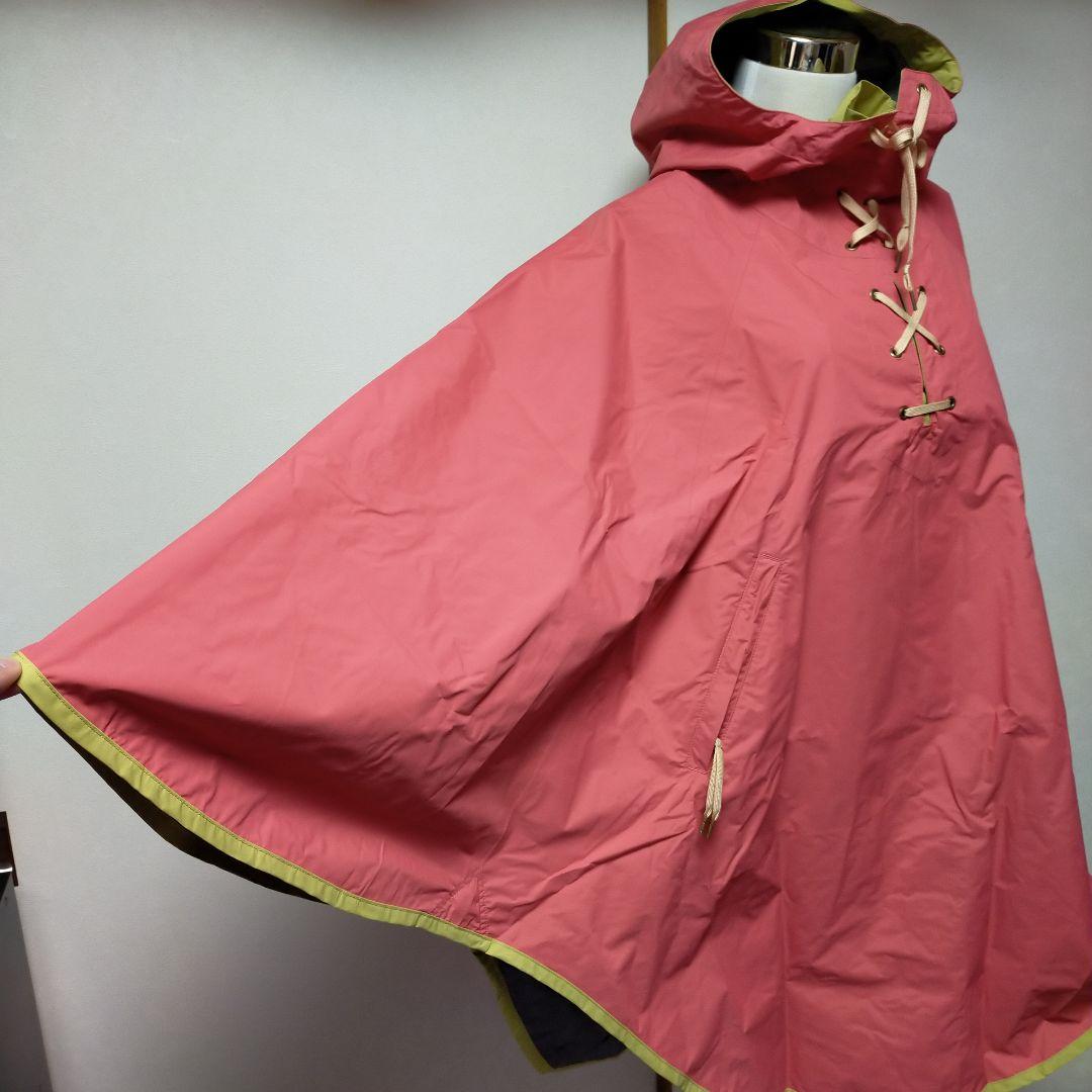 AIGLE エーグル レインポンチョ フード付 レインコート 雨具 ピンク系