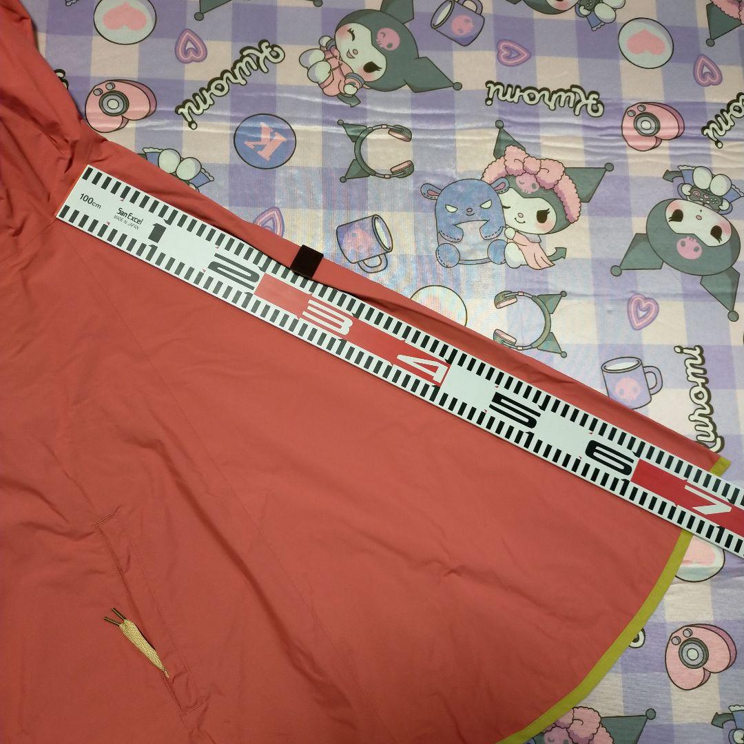 AIGLE エーグル レインポンチョ フード付 レインコート 雨具 ピンク系