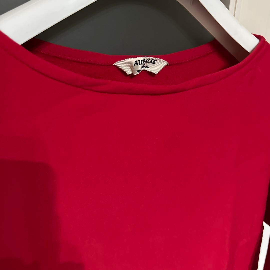 オーラリー　エラスティック ハイゲージ ボートネックスウェット