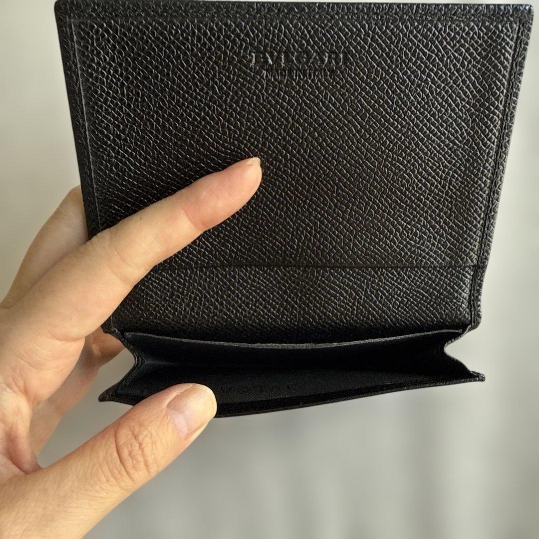 BVLGARI 黒レザー名刺入れ