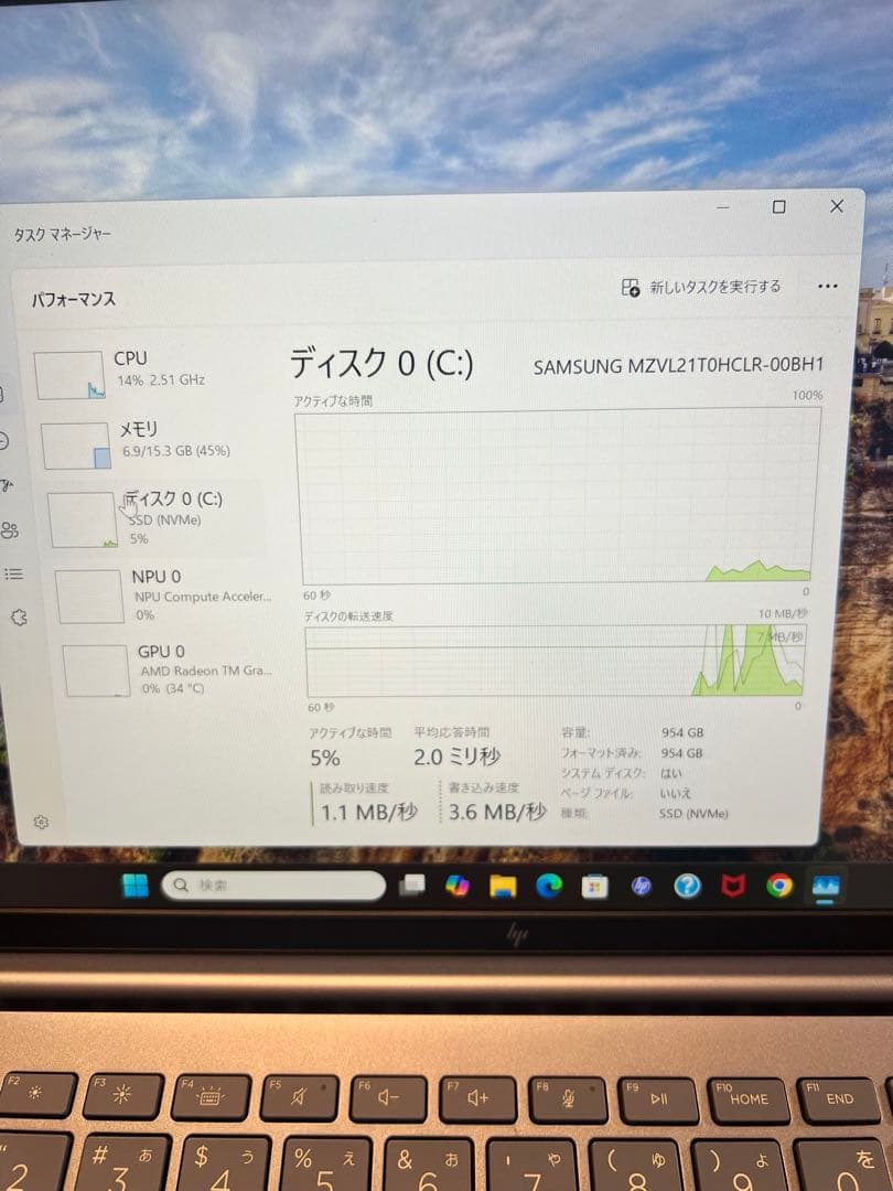HP Pavilion Aero 13-bg0012AU スカイブルー