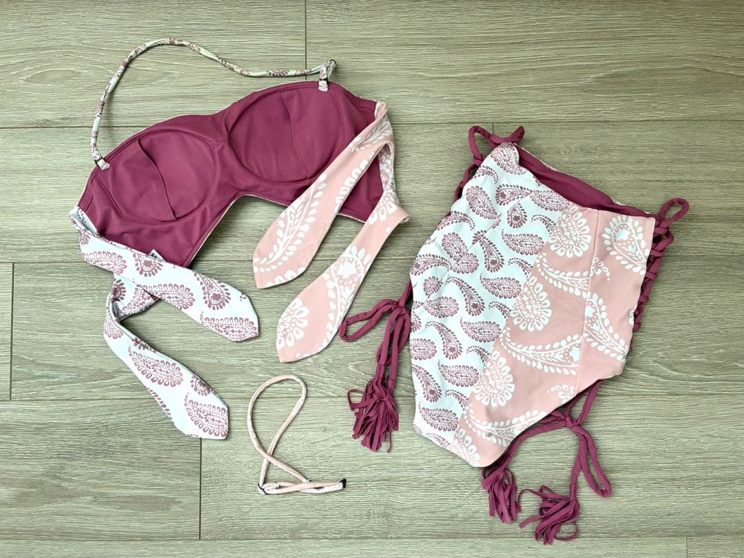 アリシアスタンALEXIA STAMペイズリー柄ハイウェストビキニスイムウェア