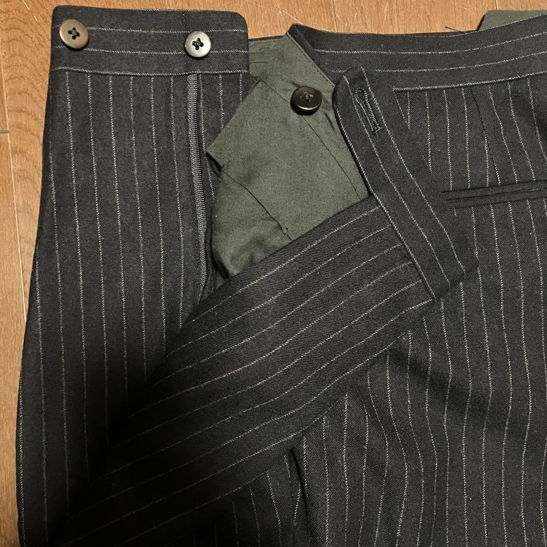 【秋冬最終セール‼️ビームスFオーダースーツ】カシミア混イギリス生地・ネイビー48