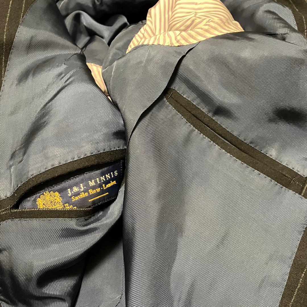 【秋冬最終セール‼️ビームスFオーダースーツ】カシミア混イギリス生地・ネイビー48