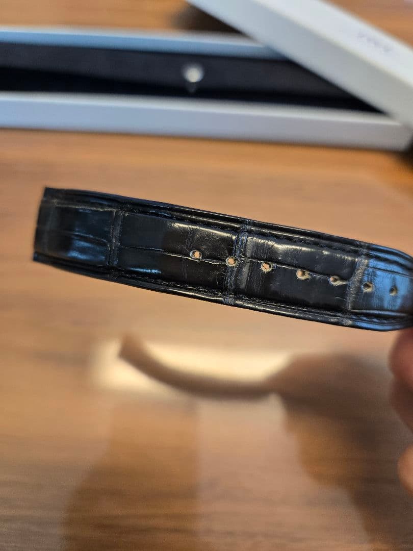 IWC 純正 ポルトギーゼ 黒レザーベルト 箱付き Dバックル用 20mm