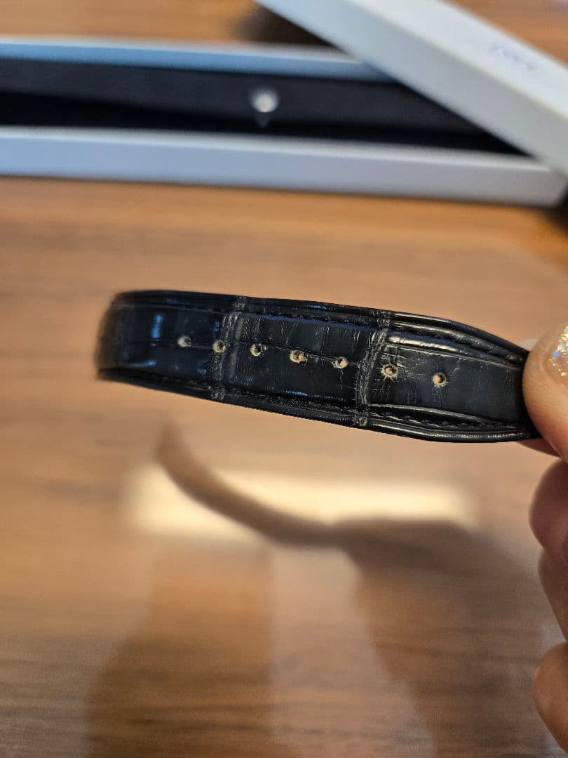 IWC 純正 ポルトギーゼ 黒レザーベルト 箱付き Dバックル用 20mm