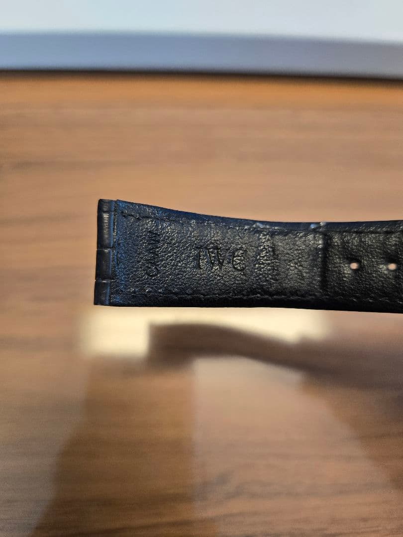 IWC 純正 ポルトギーゼ 黒レザーベルト 箱付き Dバックル用 20mm