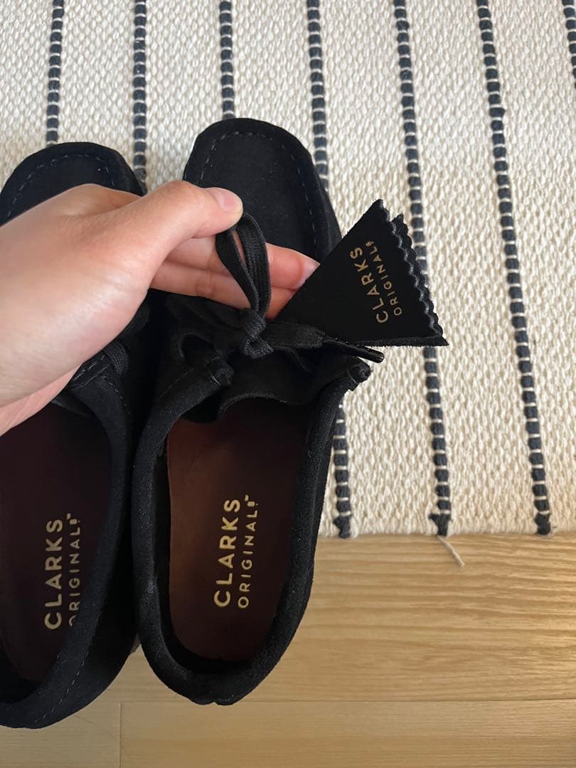 CLARK'S ORIGINAL/ 黒 /モカシン/uk5/ほぼ未使用