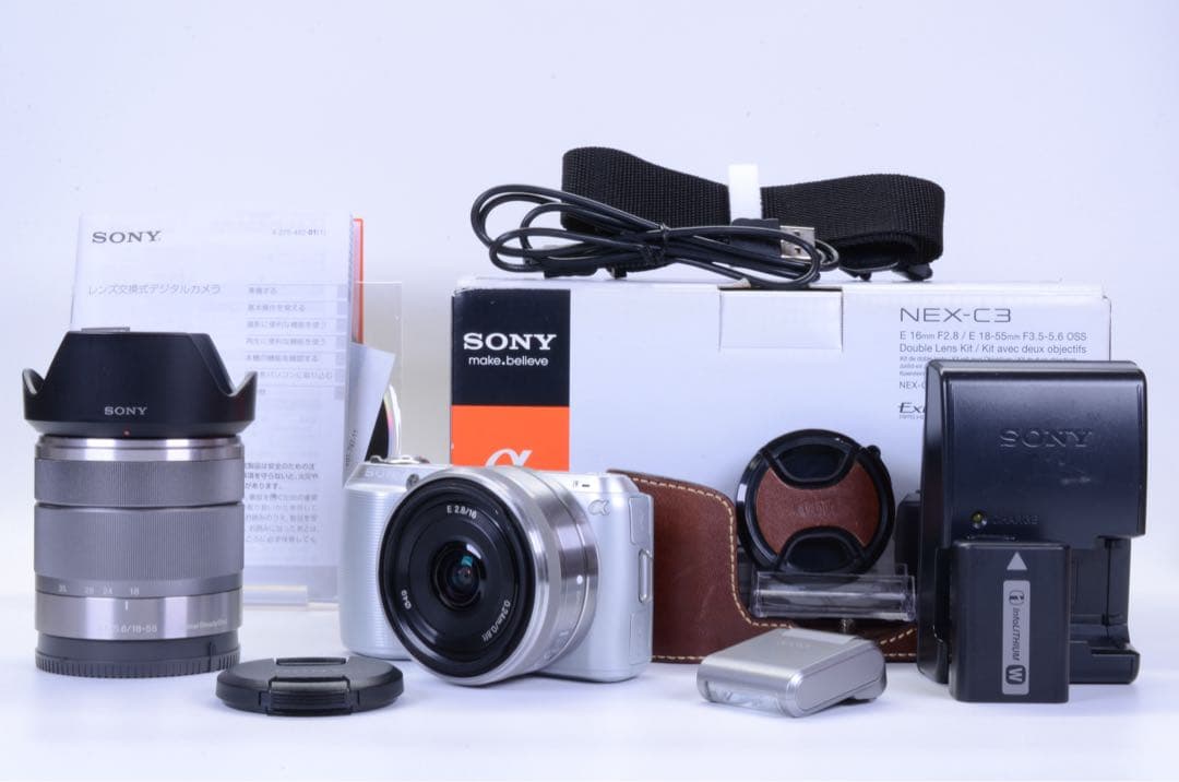 SONY NEX-C3 ダブルズームキット 動作確認済み　おまけケース付き