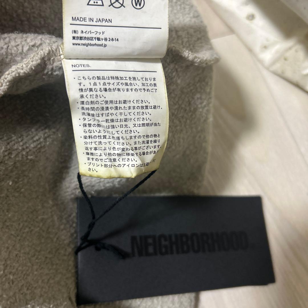 新品　NEIGHBORHOOD ダメージ加工 クルーネックスウェット ペイント