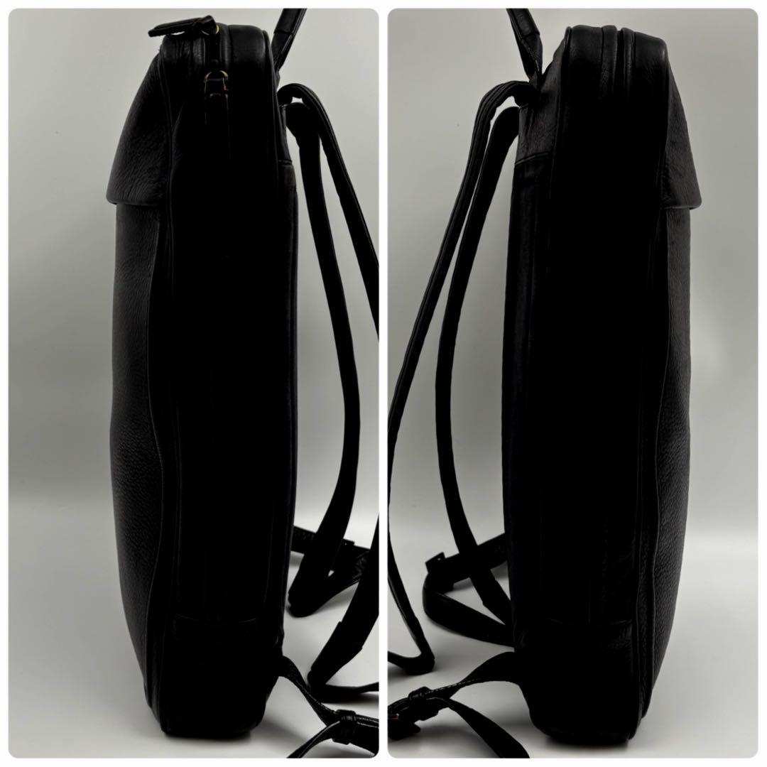 ✨美品✨　objects.io ソフトバックパック ミディアム レザー ブラック