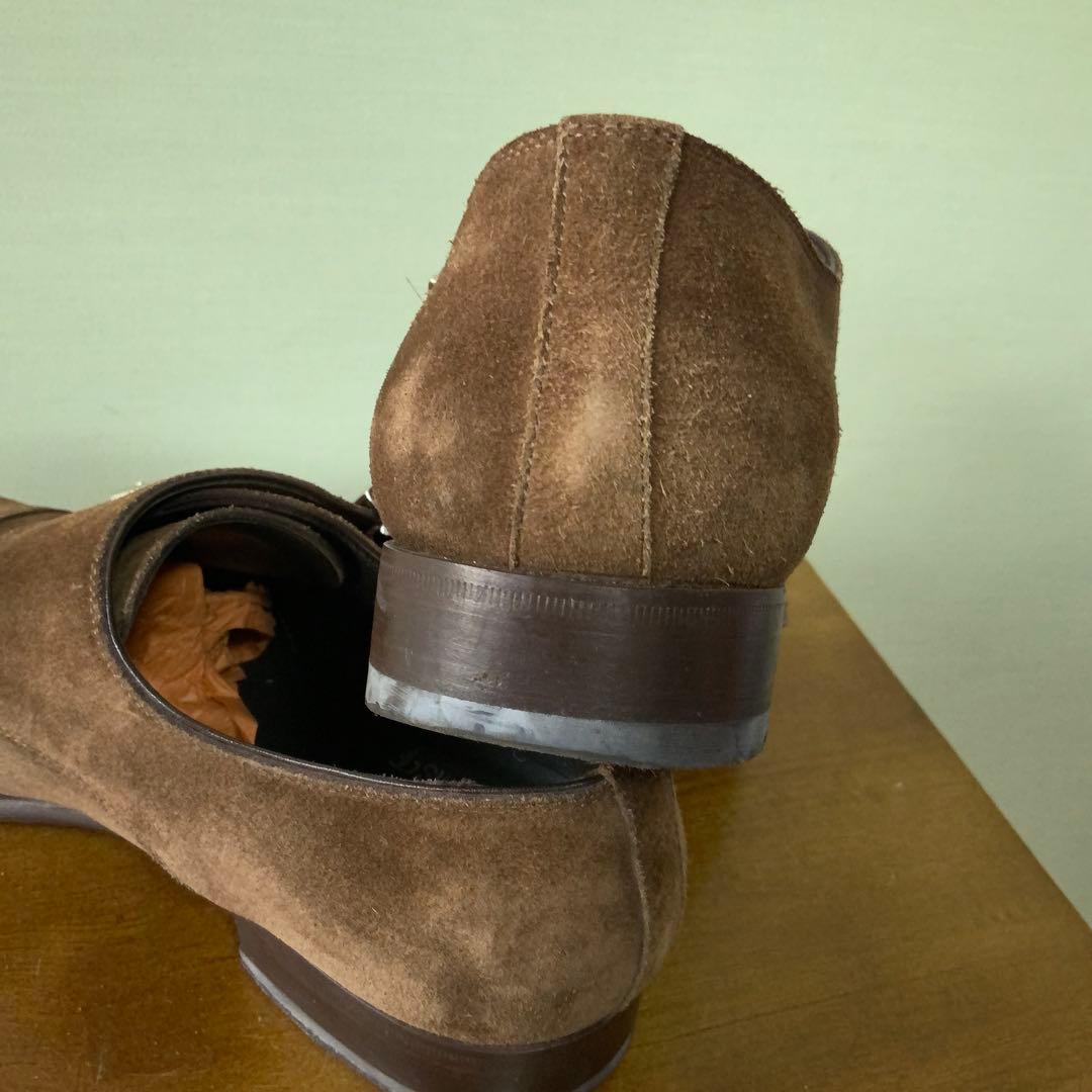 BEAMS F別注 SANTONI サントーニ ダブルモンクシューズ ブラウン6
