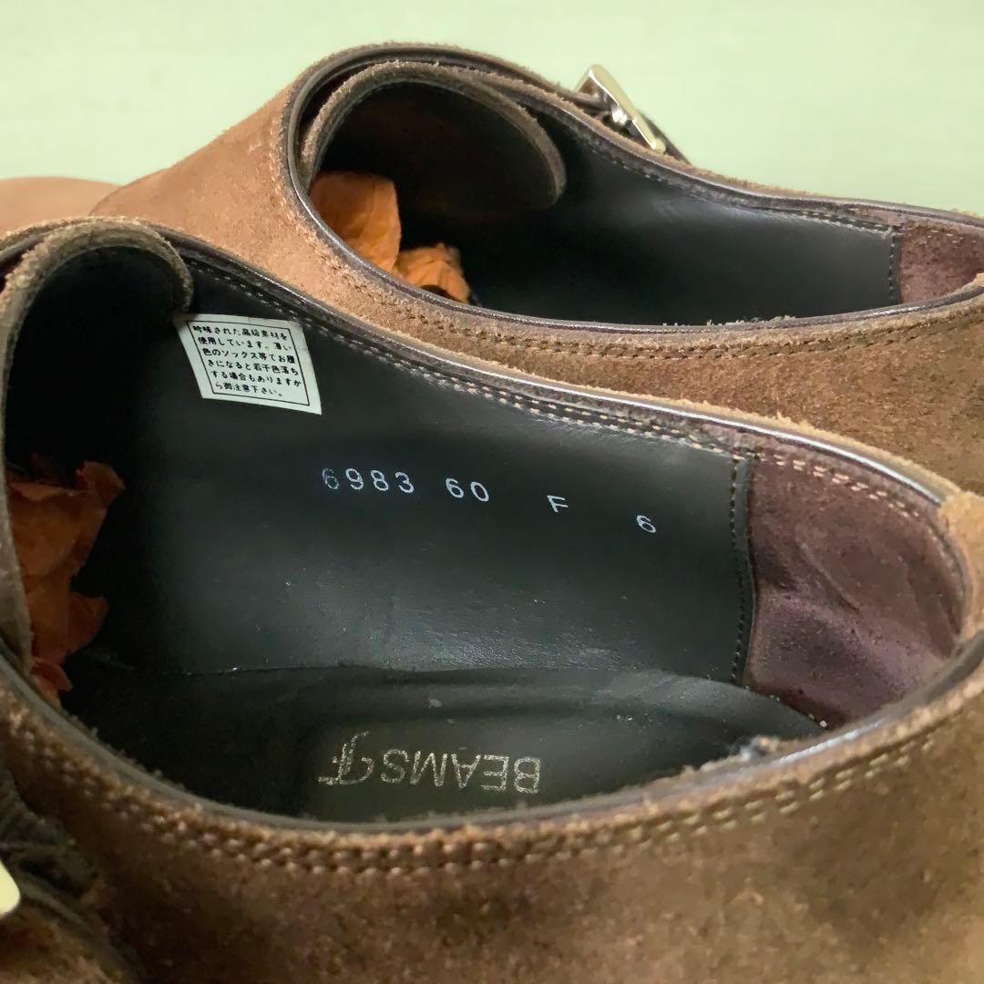 BEAMS F別注 SANTONI サントーニ ダブルモンクシューズ ブラウン6
