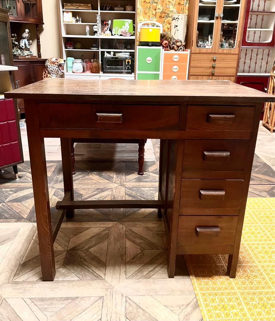 Anny＊学習机 勉強机 古道具 インテリア 昭和レトロ アンティーク